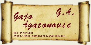 Gajo Agatonović vizit kartica